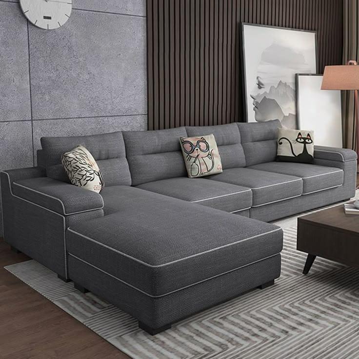 Charcoal Tufted Sectional
